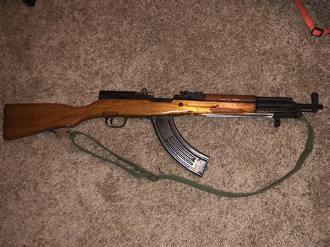 The SKS is a gas operated, semiautomatic-only carbine that has a fixed 10-round magazine that is designed to be loaded through the top of the receiver using stripper clips. ... many of the SKS variants that were once cheap and plentiful have become difficult to find and have gone up in value as interest in collecting them has increased. A 1954 .... 