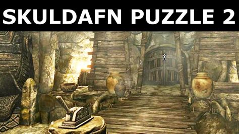 Skyrim 's Nordic temple of Skuldafn is the base of operations for the dragon antagonist, Alduin. It's only accessible during "The World-Eater's Eyrie" of the main questline. This particular quest contains three puzzles, including two turn-stone puzzles and a single puzzle door.. 