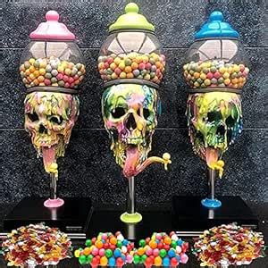 Skull Bubble Gum Dispenser Candy Machine for Home Funny