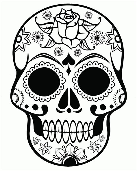 Skull Coloring Pages Printable