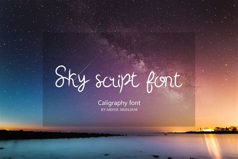 Sky Script Font Stunning Script Fonts Creative Market