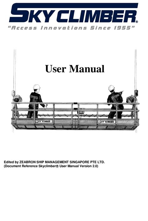 Sky climber parts manual.  Page 18: Replacement Parts List Operating instruct...