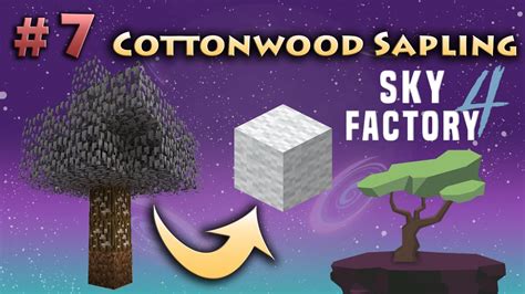Sky factory 4 cottonwood sapling.  For Getting Bonemeal we would need ...