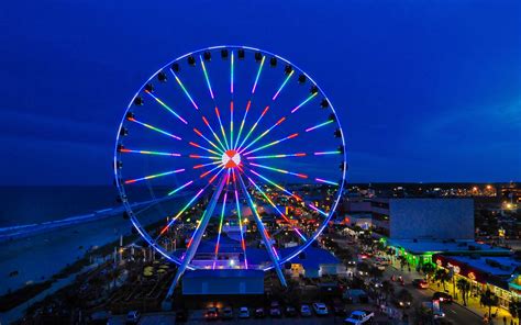 Sky wheel myrtle beach. from 125 reviews. The centerpiece of the Myrtle Beach Boardwalk, the Myrtle Beach SkyWheel offers soaring panoramic views of the Atlantic Ocean. When it opened in 2011, it forever changed the downtown Myrtle … 