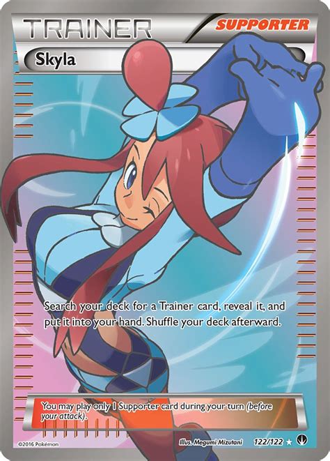 Skyla pokemon card full art fake. We have a large selection of Pokemon Singles. View Skyla - 122/122 - PSA 10 GEM MT - Full Art (Breakpoint) 8286 only; $1 and other cards from PSA Graded Pokemon Cards. Checkout our buylist on Trollandtoad.com we buy & sell Pokemon Singles cards from A-Z daily. We sell sealed products, booster boxes, booster packs, singles, sleeves and … 