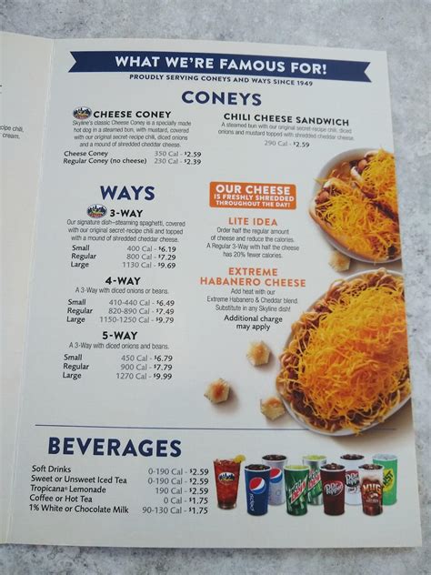 Skyline Chili menu - Lakewood Ranch FL 34211 - (877) 585-1085