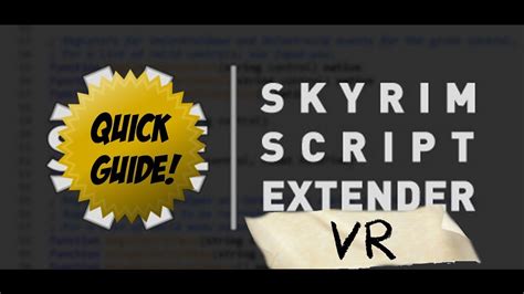 Skyrim Vr Script Extender