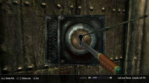 Skyrim add lockpicks. It's locked for a reason. -- Alfhild Battle-Born, 4e 202. Description. If you have the Unbreakable perk or the Skeleton Key , automatically pick any lock that doesn't require a key. Awards lockpicking experience based on lock level. Alerts nearby NPCs. 