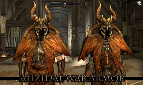 Replaces the Ahzidal's Armor Set from the Dragonborn DLC, with a new version (male and female, 2K and 4K). It includes a new shield too.. 