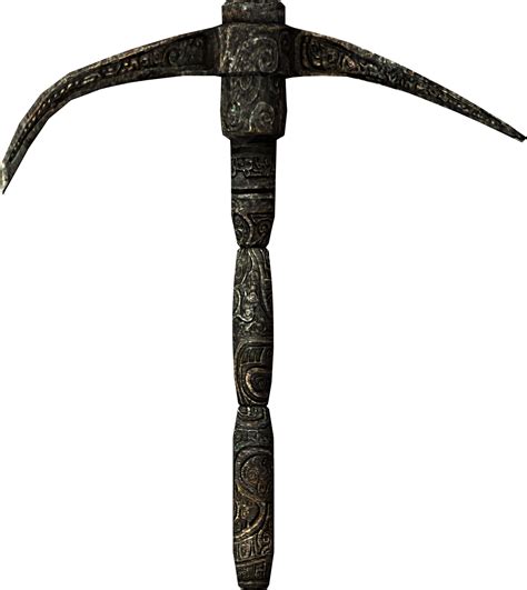 Skyrim ancient nordic pickaxe. It was on Solstheim, but God forbid I can recall where. I'm trying to recall where I went first. My main goal once getting there was getting the house, as a base of operations. So my first thought is one of those dungeons... Anyway, my character now has 2 Ancient Nordic Pickaxes, after finding the one the Smith lent out. Spencey! 