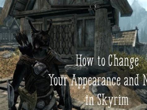 A video showing how to change your race in Skyrim without l