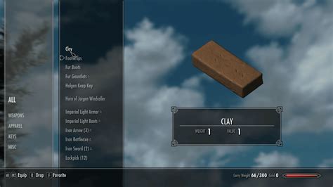 Skyrim clay id. This category lists all of the bolts (ammunition for crossbows) in the game of Skyrim.Bolts and crossbows are only available if the Dawnguard add-on has been installed. Related categories are: Skyrim-Weapons-Arrows lists all arrows (ammunition for bows).; Skyrim-Weapons-Crossbows lists all crossbows.; Most of the links on this page are redirects to various item-related articles. 