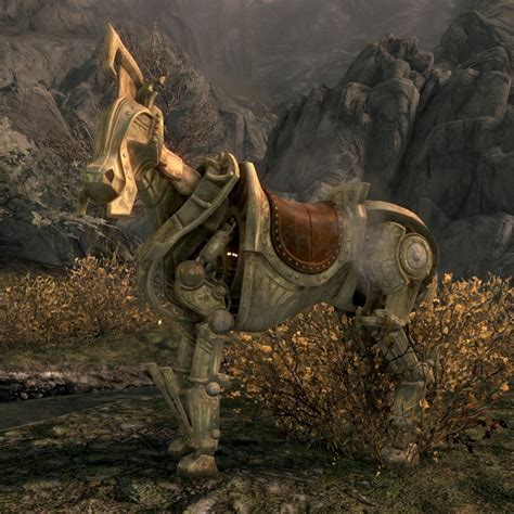 The Dwarven horse takes no damage at all, regardless of the source. Even console commands can't kill this beast. The "Wild Horses" Creation gives players a few more horses to add to their collection.. 