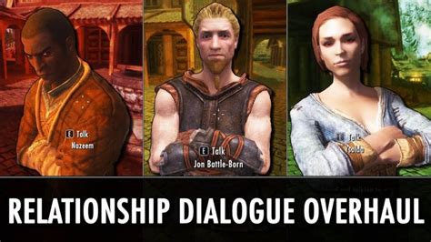 Skyrim follower dialogue overhaul.  Requires some stuff.  I've been modding my game for years...