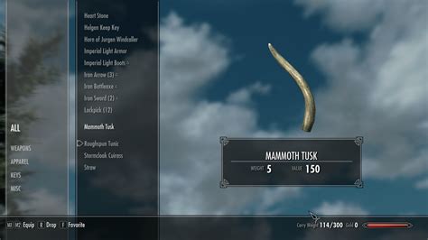Skyrim mammoth tusk id. Sep 6, 2017 · After talking to Ysolda and finishing the Tusk quest, go see see Mikael in the Bannered Mare. Mikael directs you to Ma'dran, a Khajiit trader. Ma'dran's caravan moves along Skyrim's roads so he is a mobile target to find. Talk to Ma'dran, he will ask you to retrieve some Merchandise for him. Go to Sleeping Tree Camp and find the corpse of Ulag. 