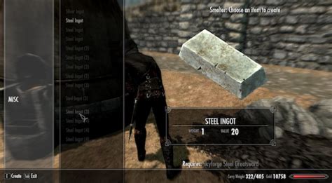 Skyrim steel ingot console command. Spawn Commands. To spawn this item in-game, open the console and type the following command: player.AddItem 000B18CD 1. To place this item in-front of your character, use the following console command: player.PlaceAtMe 000B18CD. 