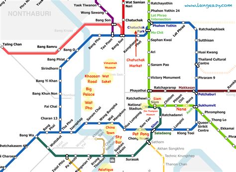 History[edit] Map of Bangkok urban transit systems. Skytrain departing Sala Daeng station. Interior of a train. A typical BTS station platform, showing platform screen doors. Plans for mass transit in Bangkok began in the early-1980s.. 