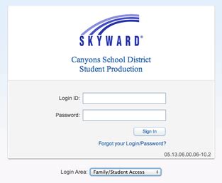 Skyward canyons family access. Family Access, a product of Skyward, is easy to sign up for and use! Once you've completed your application and receive a user name and password, you will be able to view your student's lunch account, grades, attendance, discipline and much more. You can also sign up for progress reports, low balance lunch account notices and more. 