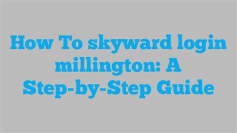 Skyward login millington. In today’s fast-paced world, efficiency is key when it comes to managing administrative tasks. Fortunately, with the help of technology, there are numerous tools and platforms avai... 