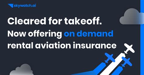 Skywatch renters insurance. Introducing the first-ever flexible aircraft renter's insurance. For all pilots including personal, students, and CFI. Drone Insurance. ... support@skywatch.ai. Chat with an aviation specialist. 888-849-4902. aviationsupport@skywatch.ai. Office hours. Monday - Friday | 9am - 6pm (EST) 