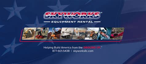 Skyworks equipment rental. Learn about the financing options available from Skyworks. 877-601-5438 CUSTOMER PORTAL Home; Rent Equipment ... Rent Equipment. Rental Catalog; Michael’s Hope; Buy ... 