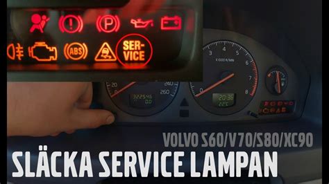 Släcka servicelampa v60 2012