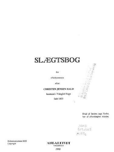 Slægtsbog for efterkommere efter lars christensen, husmand i hundborg, senere årup, snedsted sogn, født 1826. - Epson stylus pro 5000 printer service manual.