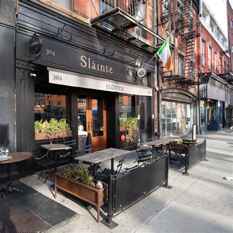 Slainte nyc. Apr 13, 2010 · Time Out says. Of all the bars and lounges that have popped up on the Bowery Pioneer, Blvd, Mission none is as straightforward as Sláinte (pronounced slahn-chuh, it’s an Irish toast). The ... 