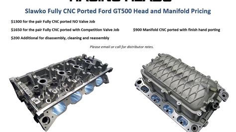 Slawko Racing Heads Fully CNC Ported Ford GT500 Heads. Full 5 …