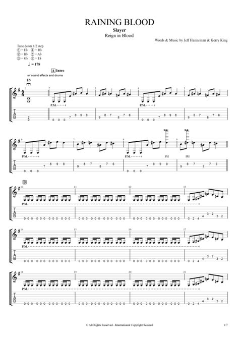 Slayer - Raining Blood - Metal Guitar Lesson (with TABS)