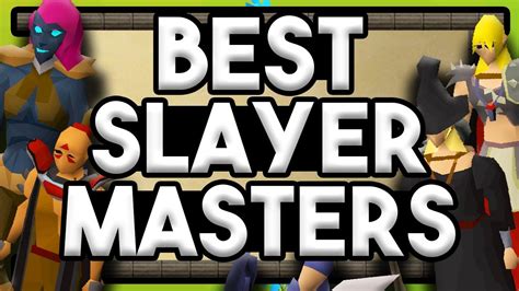 In Old School RuneScape, Slayer Masters are NPCs that assign tasks to players requiring them to kill specific monsters a certain number of times. Each Slayer Master has a …. 