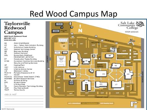 Slcc redwood campus. Campus Locations and Hours. ... Salt Lake Community College. 4600 South Redwood Road Salt Lake City, UT 84123 801-957-SLCC (7522) 