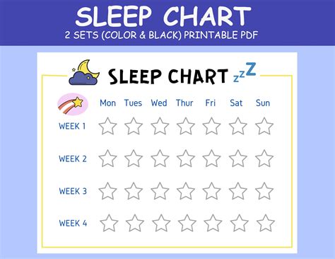 Sleep Chart For Kids Download Free Printables