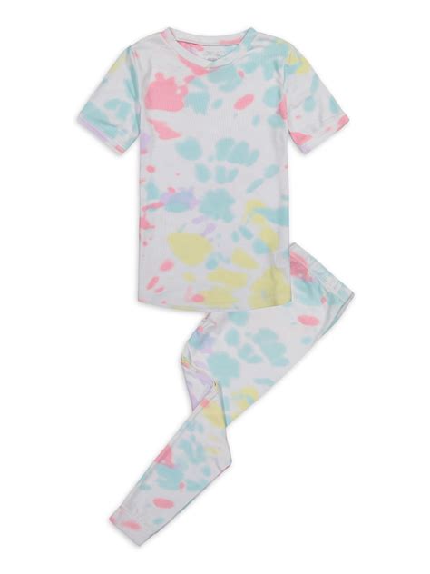 Sleep On It Toddler Girls Super Soft Tight Fit PJ Set - Tie Dye ...