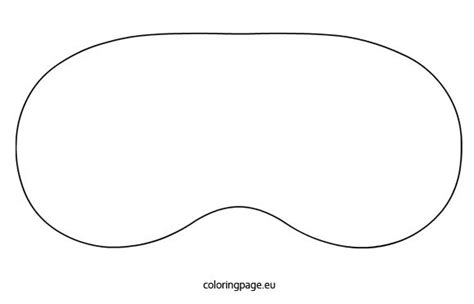 Sleep mask pattern Coloring Page