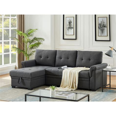 Sleeper sectional with storage. Newton 82" Fabric 2 Piece Sleeper Sofa Sectional with Storage $2,078.00 (2) 