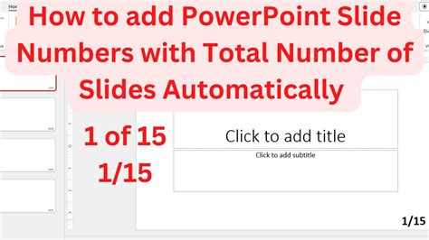 Slide Numbering in PowerPoint YouTube