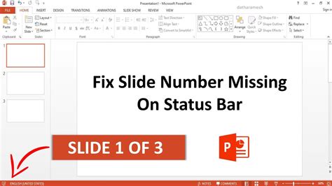 Slide number not shown after adding it (even when selected in ...
