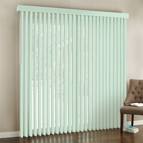 Sliding glass door vertical blinds. Vertical Blinds Buying Guide. Vertical blinds are a classic window treatment for sliding glass doors. Vertical blinds are an ideal choice for sliding glass and patio doors of any height. Explore our full selection of vertical blinds, and don’t forget – you can always speak with an expert design consult over the phone by calling 1-800-505-1905. 