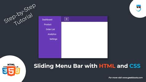 Sliding menu.  All created in HTML, CSS and JavaScript.  Jul 11, 2025 · Discover slide menu ex...
