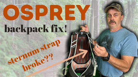 Sliding sternum strap replacement osprey.  I tried putting it back but t...