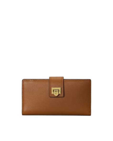 Slim Leather Wallet for Women Ralph Lauren® UK