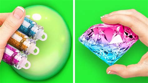 Slime, Glitter, Hot Glue and Resin Cool Crafts - YouTube