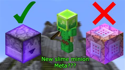 Slime minion hypixel. Lv100 Magma Cube Pet on another account for 30% faster minions. Scavenger 5 Daedalus Axe. 31 T11 Slime Minions. Flycatcher, Corrupt Soil, Enchanted Hopper, Foul Flesh and Mithril Infusion, each minion would cost ~25m, which would be ~775m for a maxed setup (not including minion slots). 