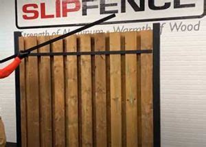 The 7’ high Slipfence Horizontal fence takes 1