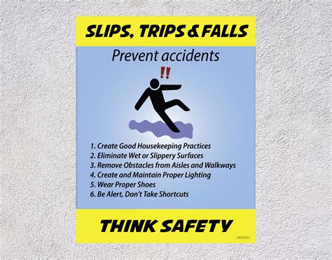 Slips Trips And Falls Prevention Safety Poster Shop Safety Posters