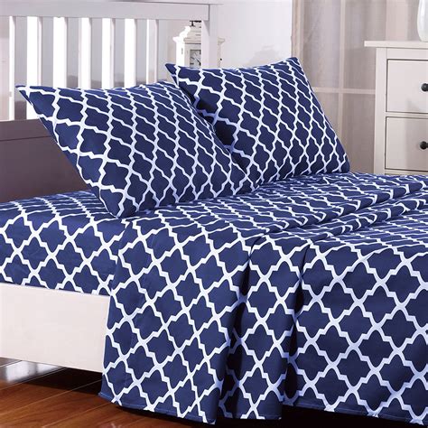 Sloane 4 Piece Sheet Set, Full/Queen Bedding - AccuWeather