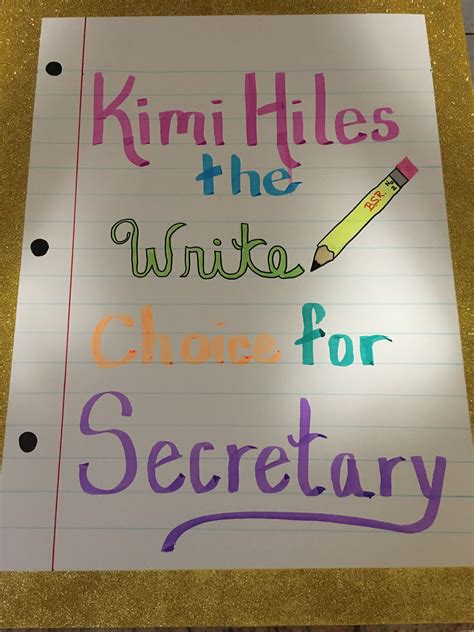 Slogans for secretary student council. Student Council Poster Ideas When our daughter told us she was running for student council we were so proud of her! Read about our process and the fun designs we came up with for her election posters! #studentcouncilelection #studentcouncilposterideas #electionposterideas 