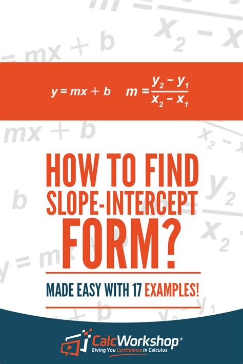 Slope Intercept Form (Simply Explained w/ 17 Examples!)