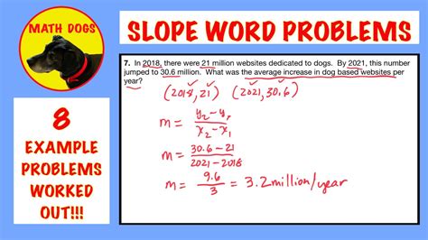 Slope Word Problems YouTube